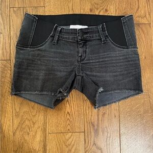 Isabel Maternity by Ingrid & Isabel Black Jean Shorts with Elastic Waistband